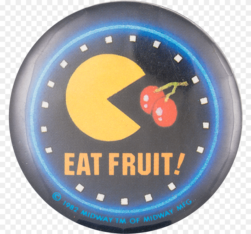 Pac Man Eat Fruit Pacman Button, Logo, Symbol Free Png Download