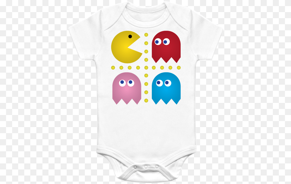 Pac Man Grid Baby Bodysuits Cartoon, Applique, Clothing, Pattern, T-shirt Free Transparent Png