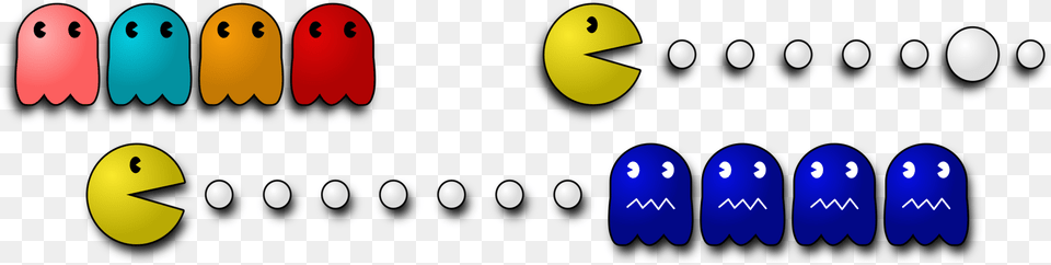 Pac Man Pac Man Pac Man Chasing Ghosts Free Png Download