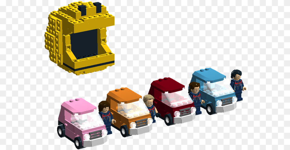 Pac Man Pixels Lego Adam Sandler, Person, Transportation, Van, Vehicle Free Png