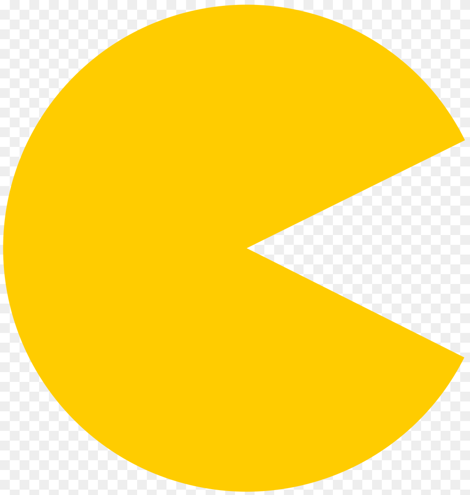Pac Man Plain Yellow, Astronomy, Moon, Nature, Night Png Image