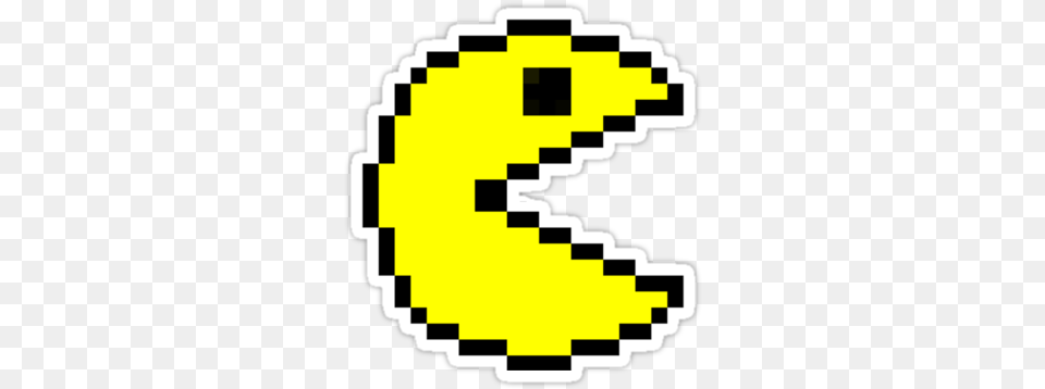 Pac Man Stickers Pacman Pixel Art, Banana, Food, Fruit, Plant Png Image