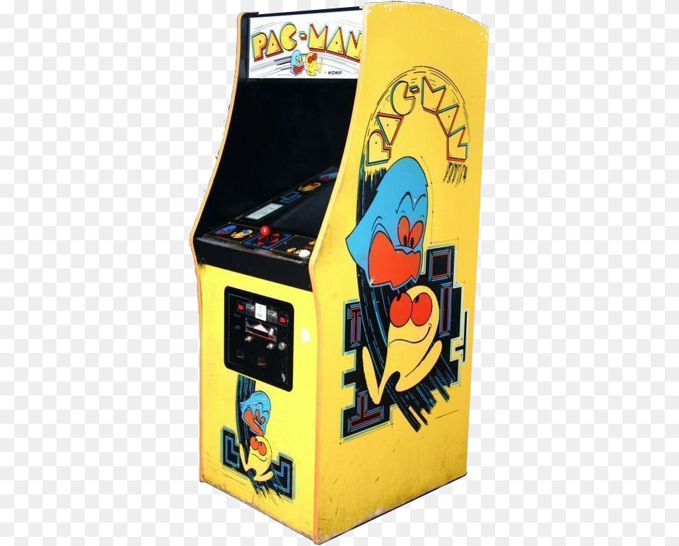 Pac Man Transparent Original Pac Man Cabinet, Arcade Game Machine, Game Png Image