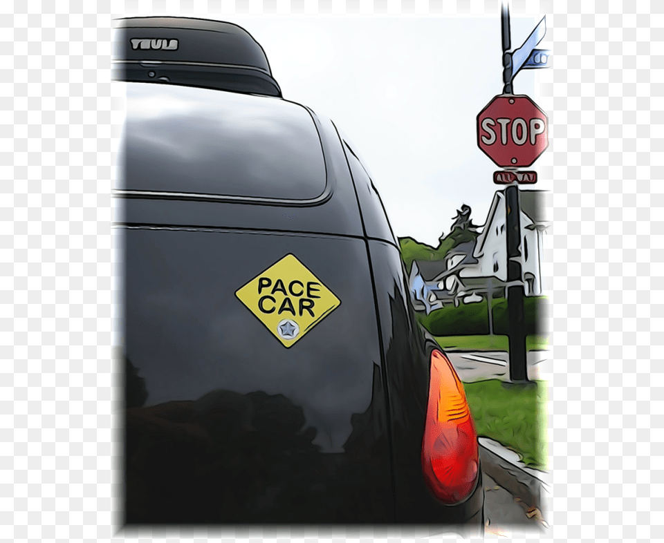 Pace Car On Car Chrysler Pt Cruiser, Sign, Symbol, Transportation, Vehicle Free Transparent Png