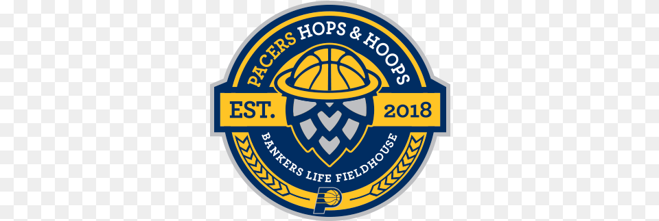 Pacers Hops And Hoops Event Emblem, Badge, Logo, Symbol Png Image