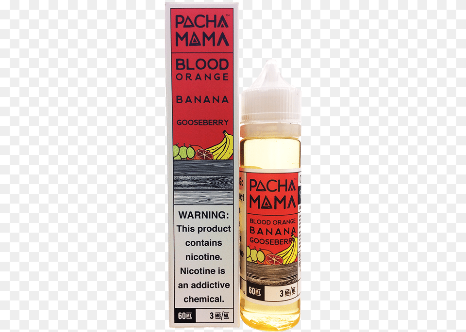 Pacha Mama Blood Orange Banana Gooseberry 60ml Electronic Cigarette, Food, Seasoning, Syrup, Bottle Png Image