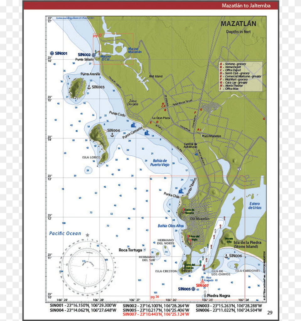 Pacific Mexico A Cruiser39s Guidebook, Chart, Plot, Map, Atlas Png Image