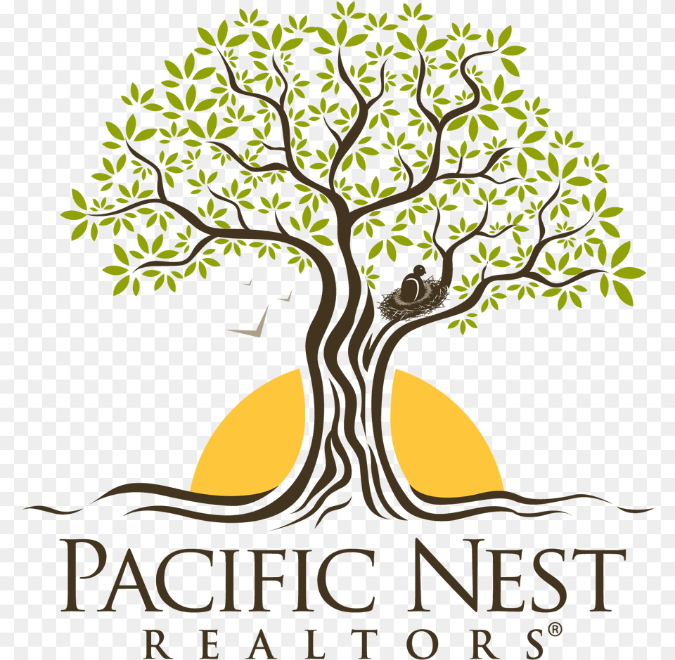 Pacific Nest Realtors Logo Design Wonderful Tree Fiction, Plant, Vegetation, Book, Publication Free Png Download