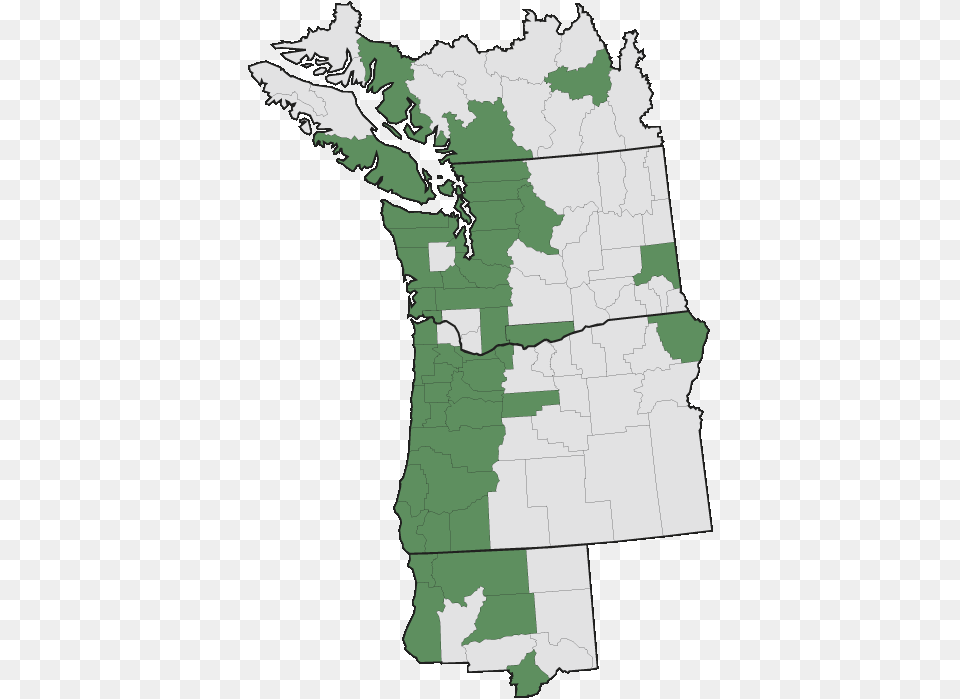 Pacific Nw Map Of Evergreen Trees, Chart, Plot, Person, Atlas Png