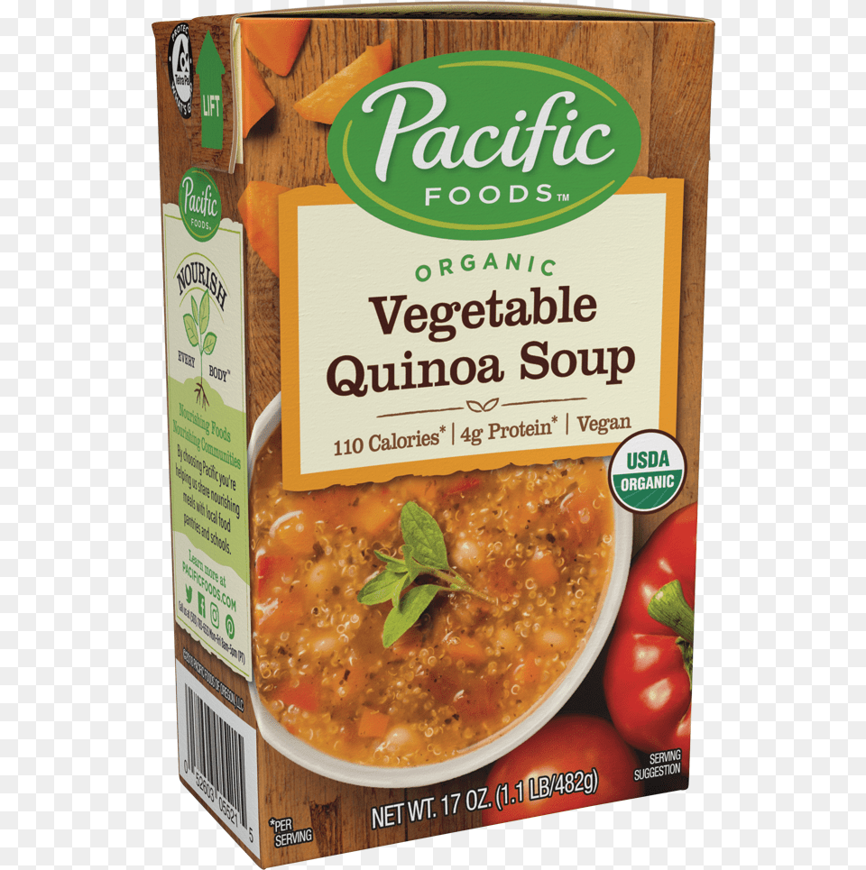 Pacific Organic Chicken Noodle Soup Reduced Sodium, Food, Meal, Curry, Lunch Free Png