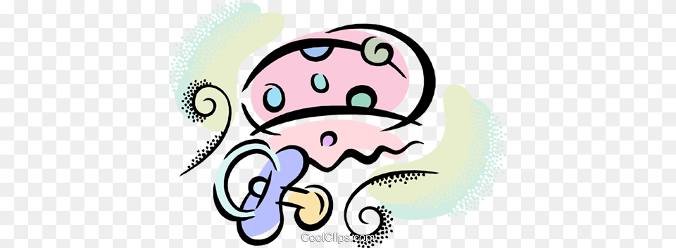 Pacifier And Bonnet Royalty Free Vector Clip Art Illustration, Graphics, Animal, Bear, Mammal Png Image