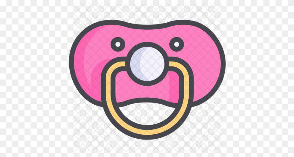 Pacifier Icon Of Colored Outline Style Pink Pacifier Icon Free Transparent Png