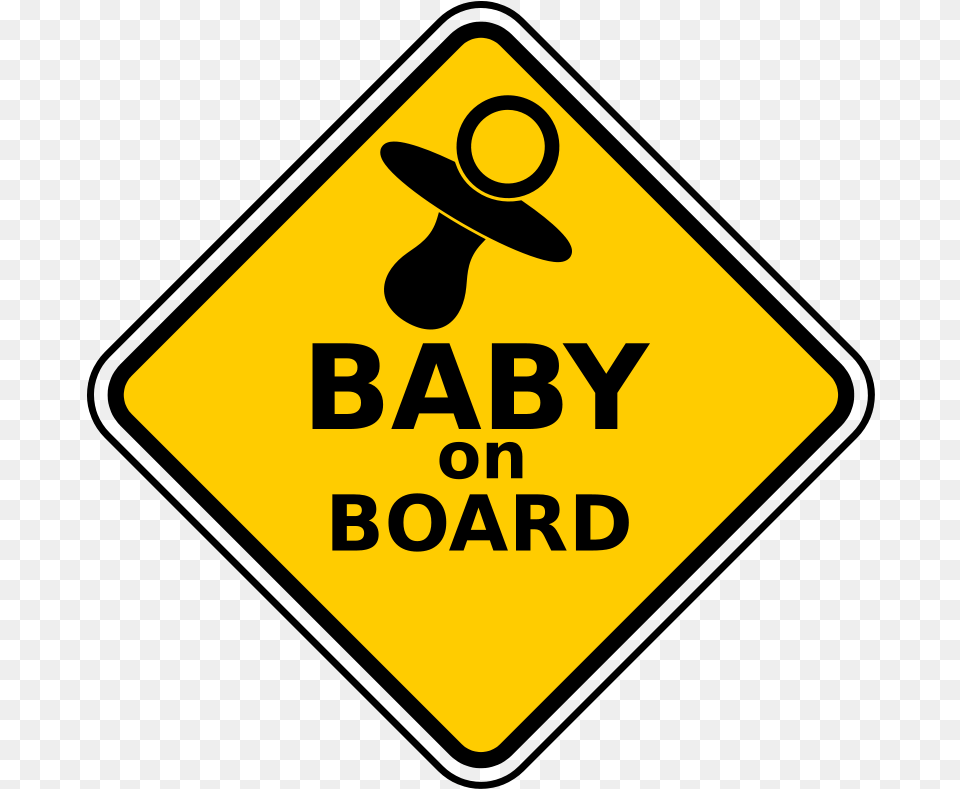 Pacifier Sign Baby On Board Car Transportation Hazardous Symbols On Lorries, Symbol, Road Sign Png