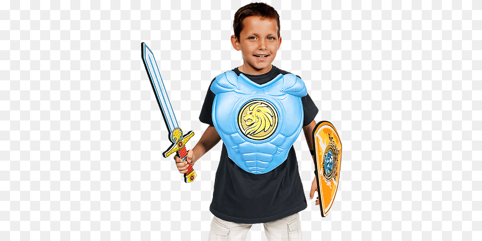 Pack Caballero Espada Y Armadura Boy, Weapon, Sword, Child, Person Png Image