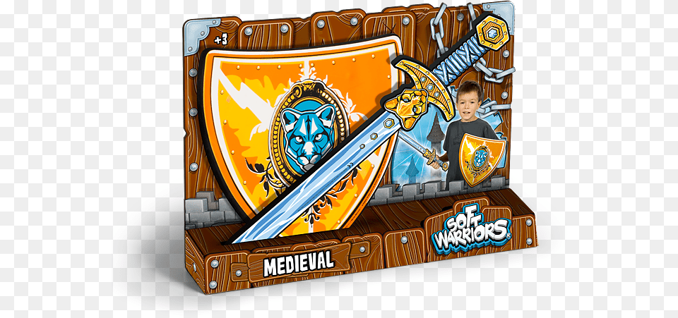 Pack Caballero Espada Y Escudo Kzpkori Pajzs, Sword, Weapon, Boy, Child Free Transparent Png