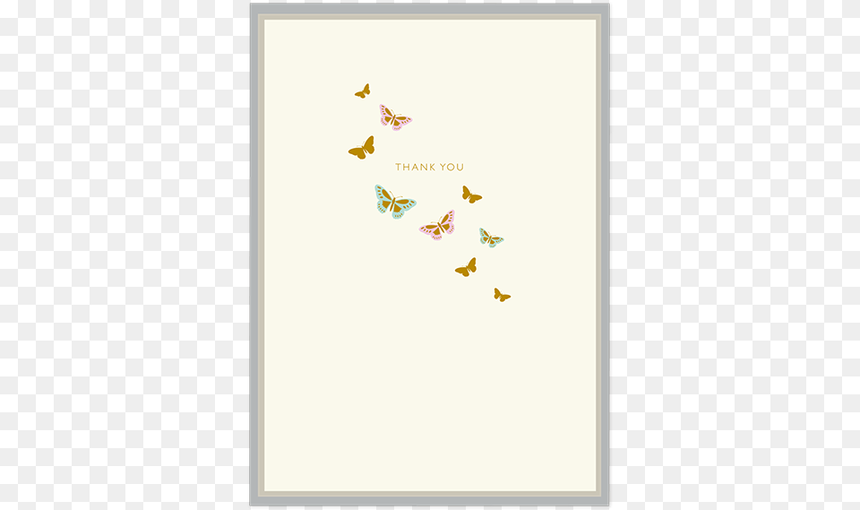 Pack Of 10 Butterflies Thank You Note Cards Illustration, Envelope, Greeting Card, Mail, Paper Png Image