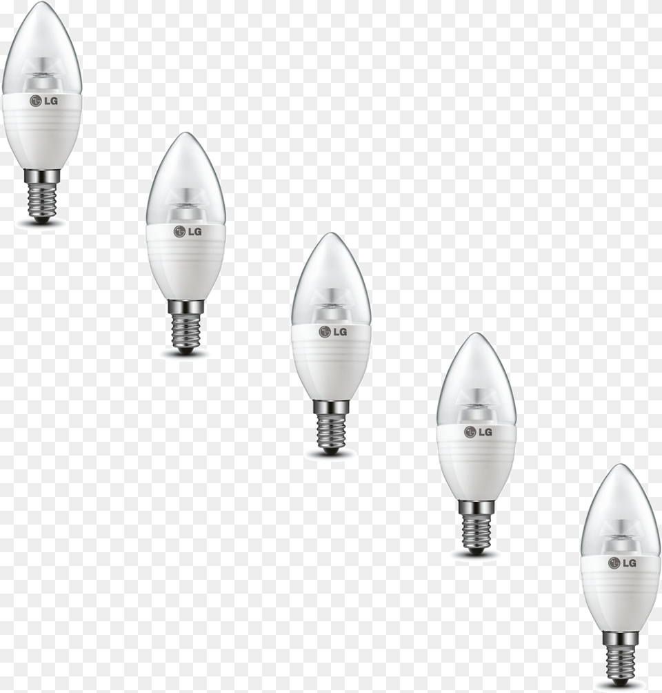 Pack Of Clear Lg Led Candle Bulbs Compact Fluorescent Lamp, Mortar Shell, Weapon Free Png