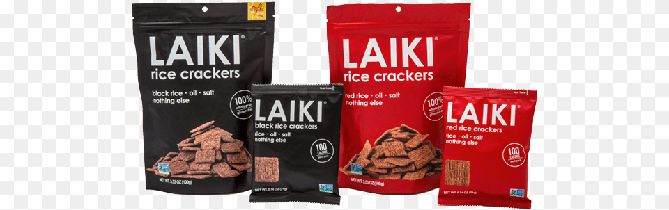 Pack Of Laiki Rice Crackers Black Rice 353 Oz, Cocoa, Dessert, Food, Sweets Free Png