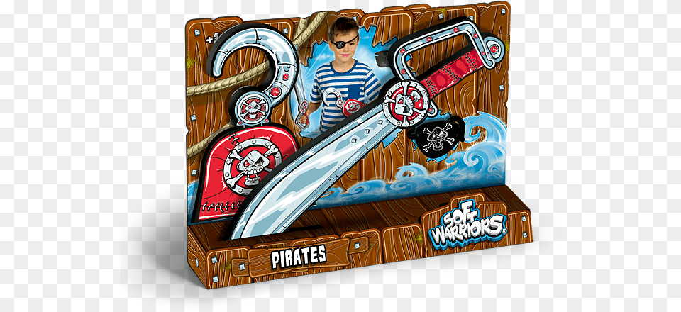 Pack Pirate Sword Hook Amp Patch Ozwest Inc Pirate Sword And Hook Pack Gray, Boy, Child, Male, Person Png