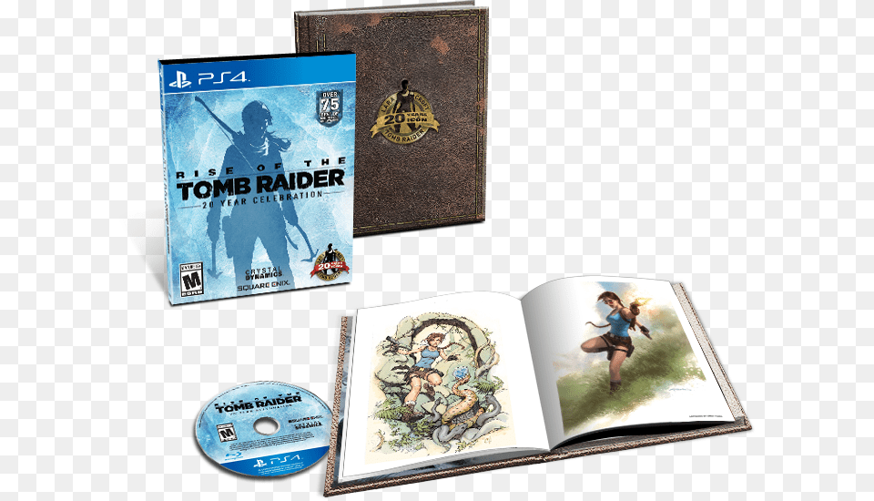 Pack Tomb Raider 20 Anniversary, Book, Publication, Adult, Female Png