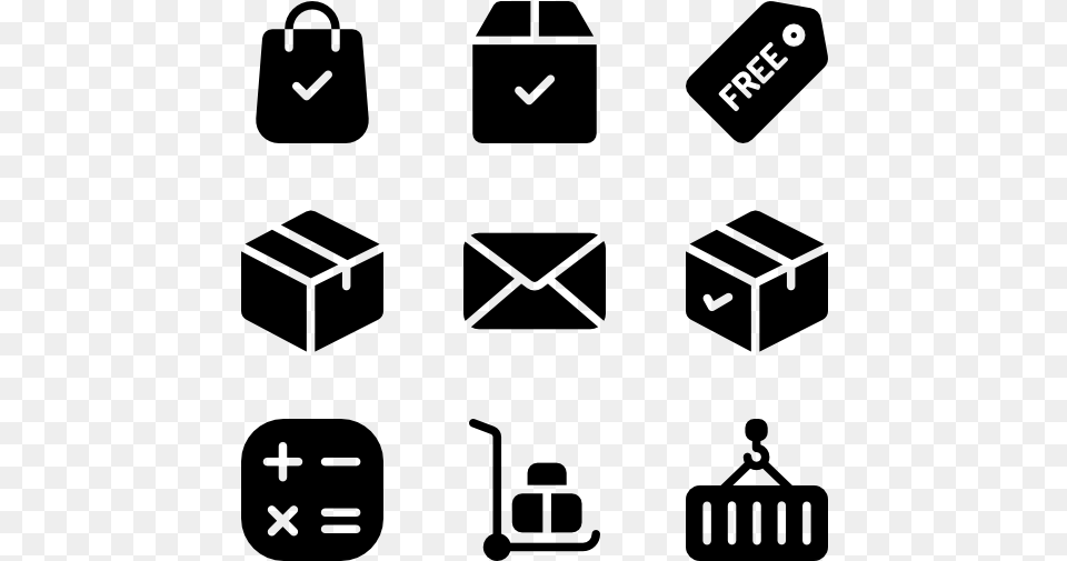 Package Delivery Graphic Icon, Gray Png Image