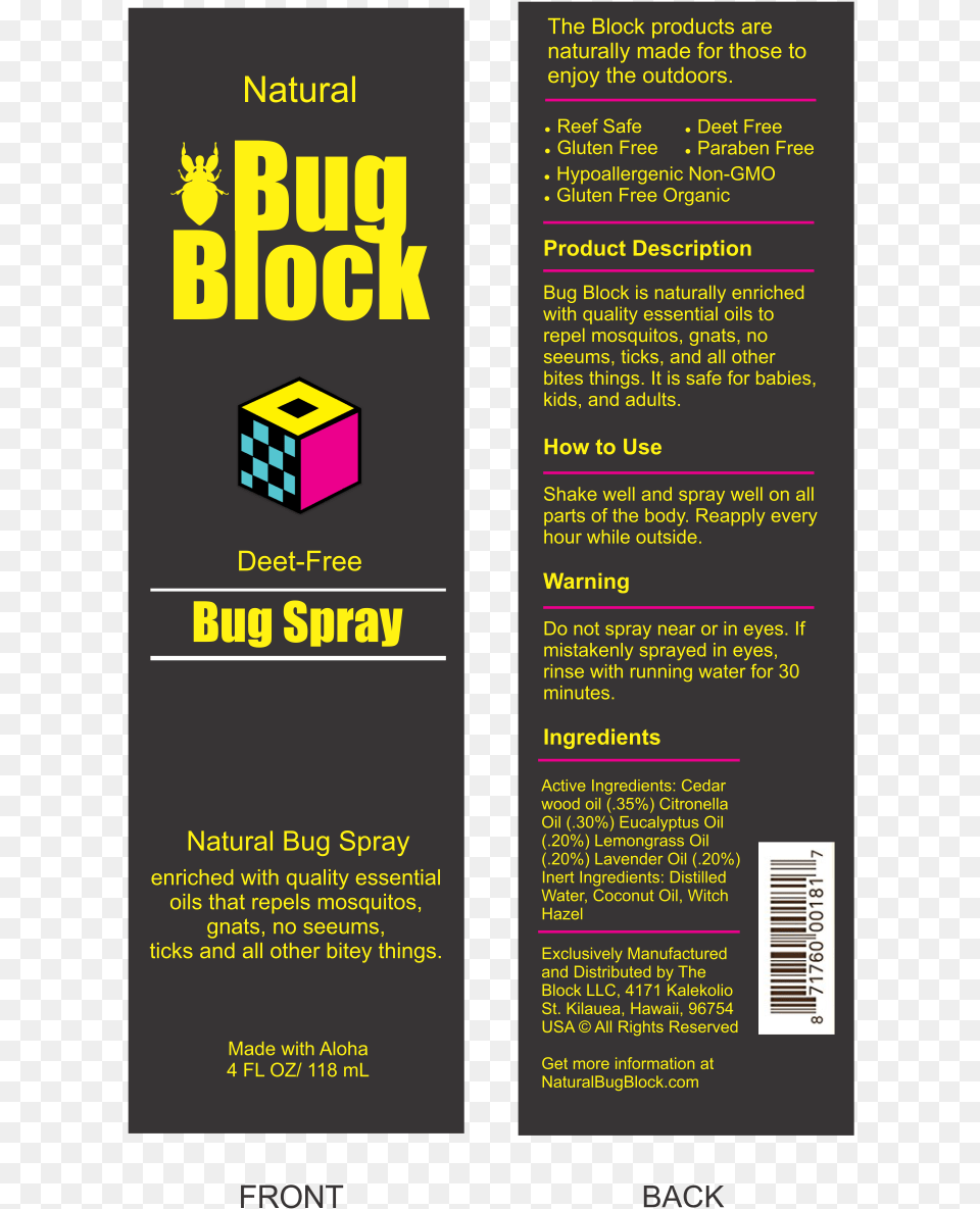 Packaging Design By Malcolm Collett For Bug Block Graphic Design, Advertisement, Poster, Text Png Image