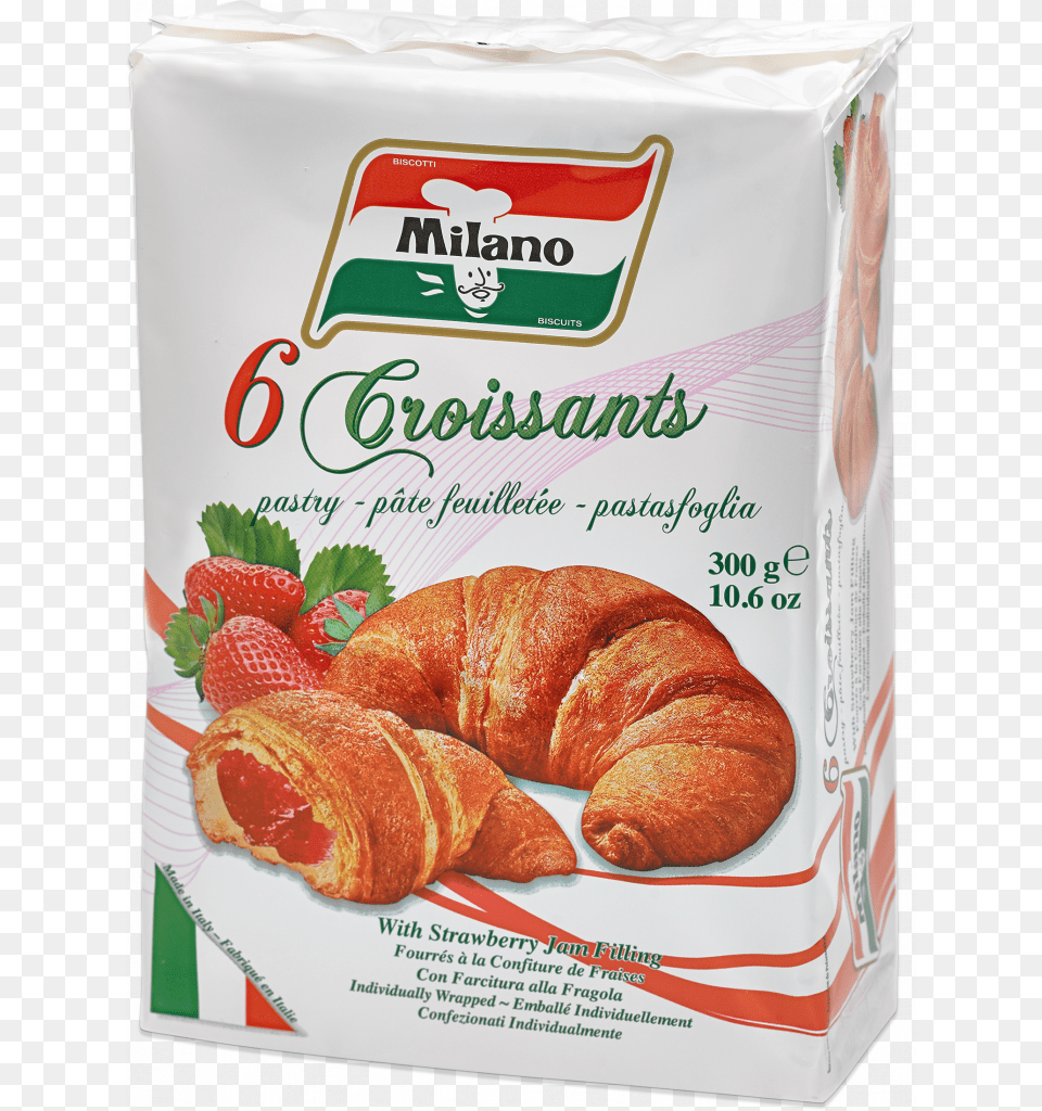 Packaging For Milano Croissants Milano Croissants, Bread, Food, Croissant Free Png Download