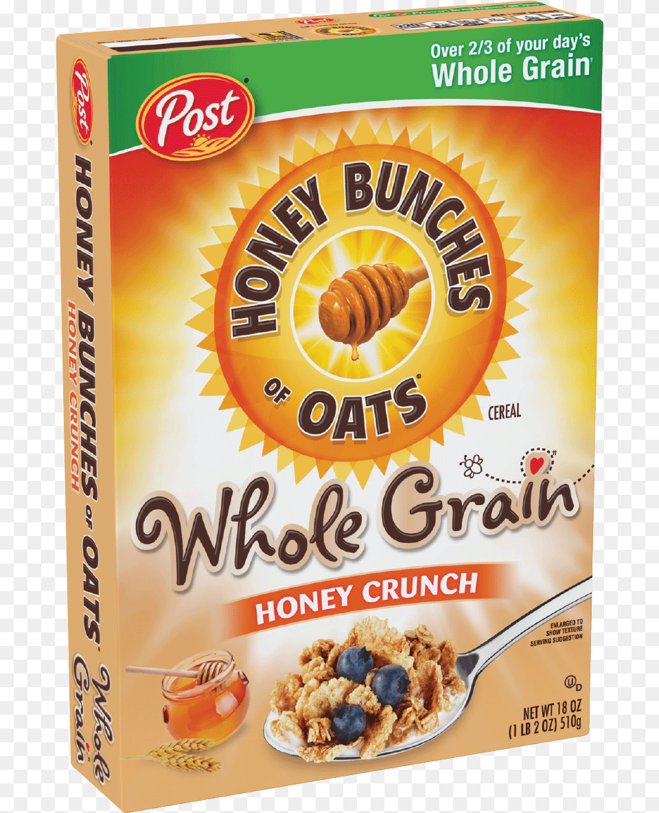 Packaging Of Honey Bunches Of Oats Whole Grain Honey Honey Bunches Of Oats Honey Roasted, Food, Bowl, Produce Free Png