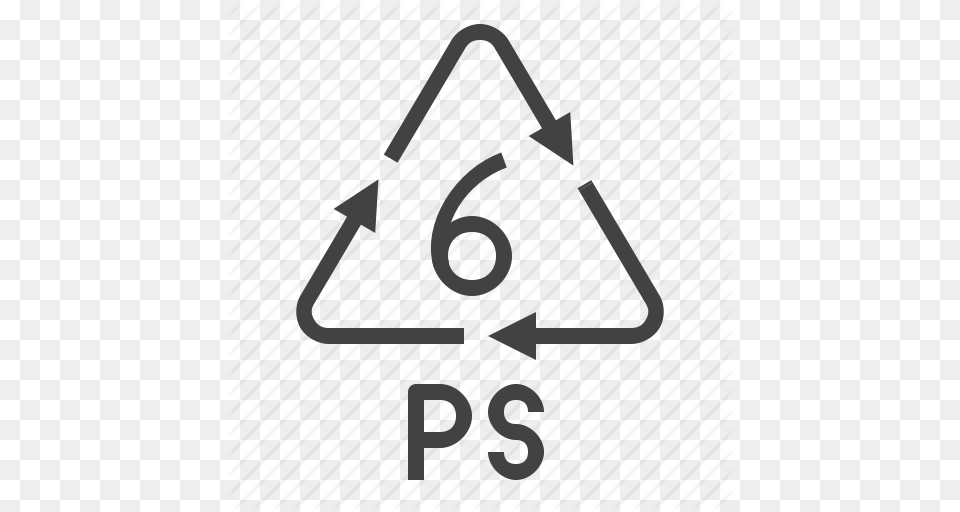Packaging Plastic Polystyrene Ps Recycling Symbol Icon, Triangle, Recycling Symbol Png Image