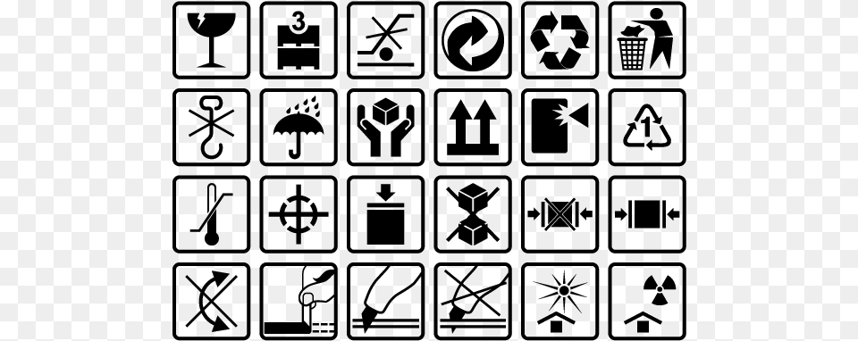 Packaging Signs Background Packaging Symbols Vector Free, Symbol, Scoreboard, Text, Alphabet Png Image