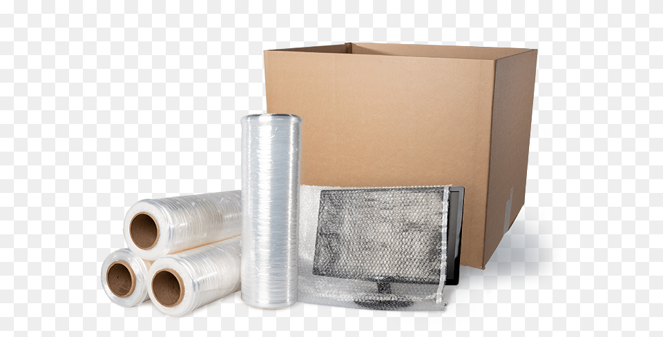 Packing Supplies Pipe, Aluminium, Plastic Wrap, Box, Cardboard Png