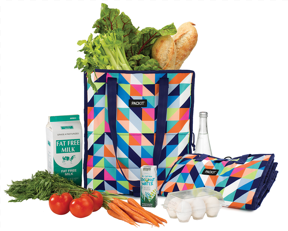 Packit Freezable Grocery Bag Paradise Breeze Grocery Bag, Basket, Bread, Food Free Png