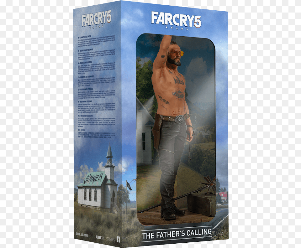 Packshot Jospeh Figurine Ubicollectibles Figurine Far Cry, Advertisement, Poster, Clothing, Pants Png Image