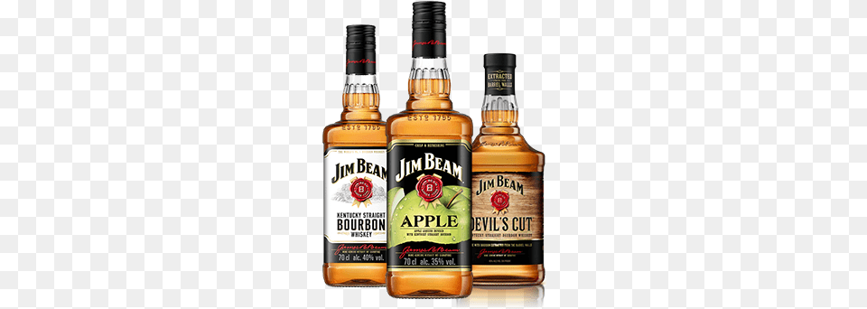 Packshot Of Jim Beam Bottles Jim Beam Apple, Alcohol, Beverage, Liquor, Whisky Free Png Download