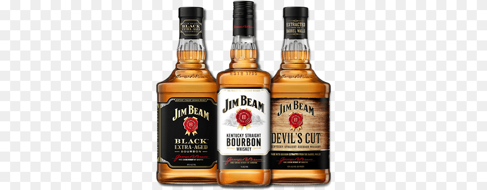 Packshots Of Jim Beam Black White And Devil39s Jim Beam Devil39s Cut Or Black, Alcohol, Beverage, Liquor, Whisky Png