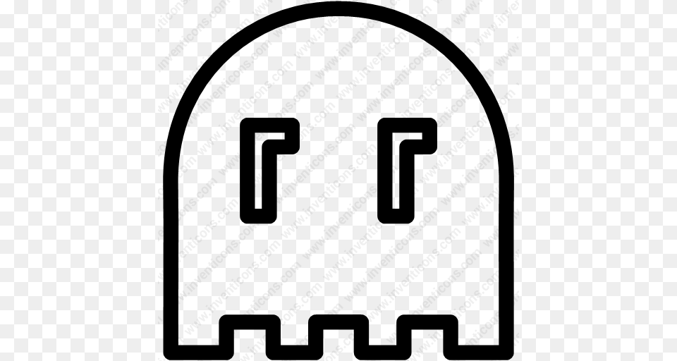 Pacman Ghostpacmangamefaceghost Icon Inventicons, Gray Free Transparent Png