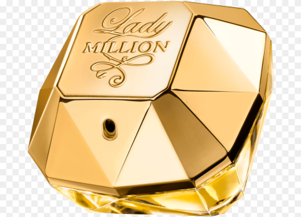 Paco Rabanne Lady Million 100 Ml, Gold, Bottle, Cosmetics Free Png Download