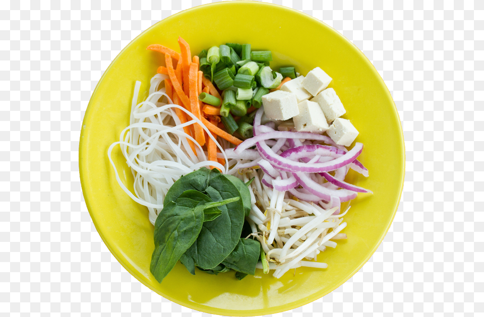Pad Thai Noodles Matchstick Carrots Kale Or Spinach Side Dish, Plate, Food, Food Presentation, Noodle Free Transparent Png