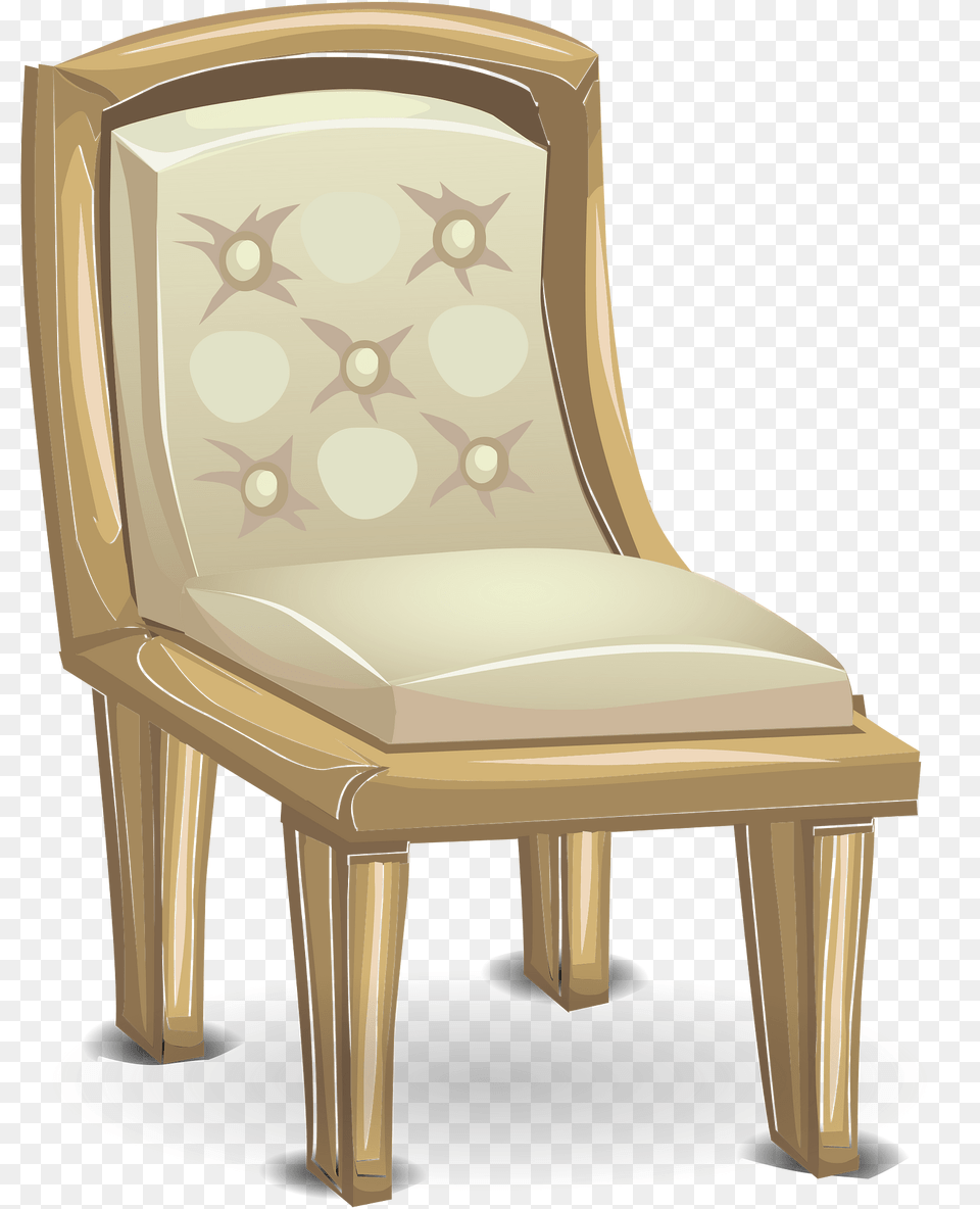 Padded Gold Dining Chair Clipart, Furniture, Armchair Free Png Download
