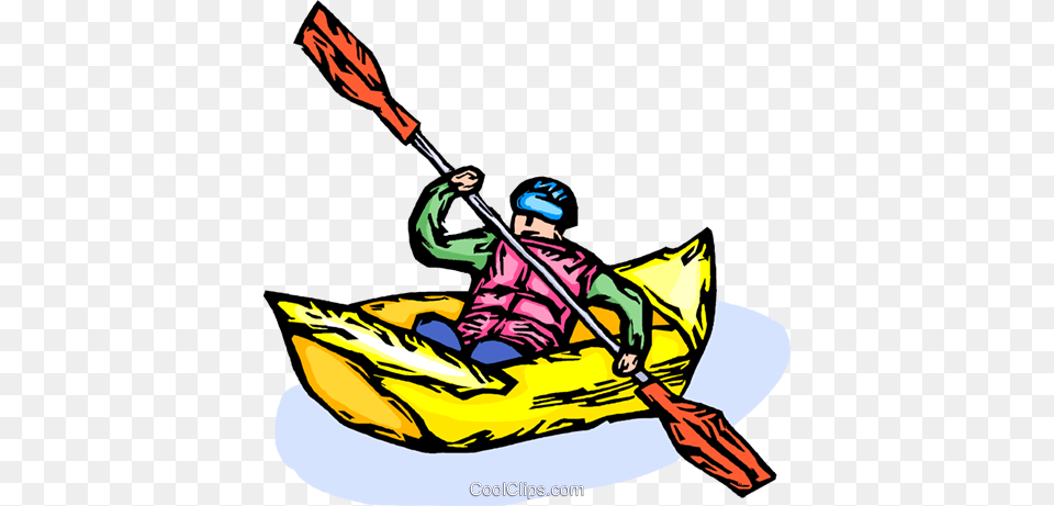 Paddler Royalty Vector Clip Art Illustration, Oars, Adult, Vehicle, Transportation Png Image