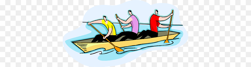 Paddling In Canoe The Wrong Way Royalty Vector Clip Art, Watercraft, Vehicle, Transportation, Person Png
