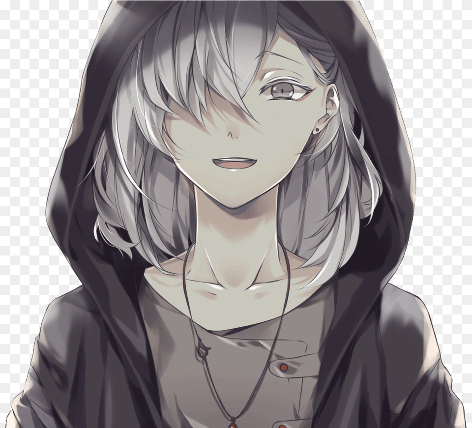 Padha 16 Years Female Anime Boy With Long White Hair, Adult, Publication, Person, Comics Free Transparent Png