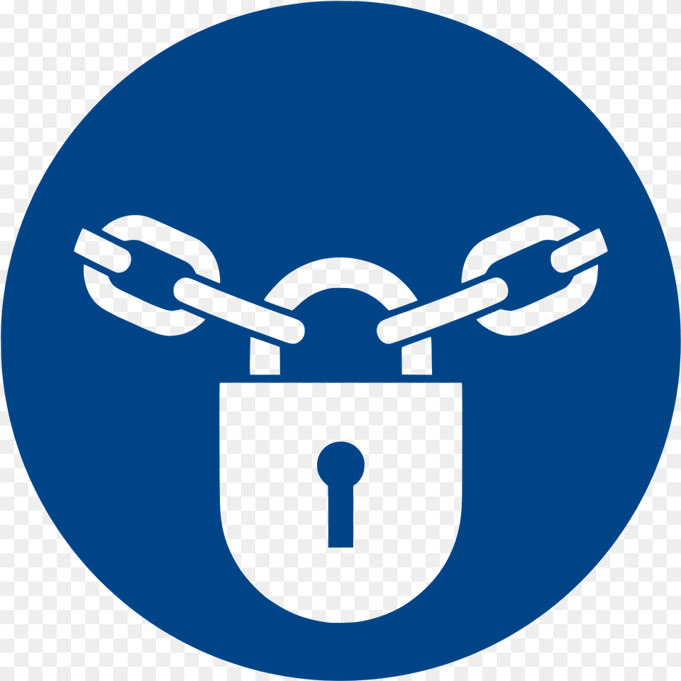 Padlock And Chain Icon Clipart, Disk, Person, Security Free Png