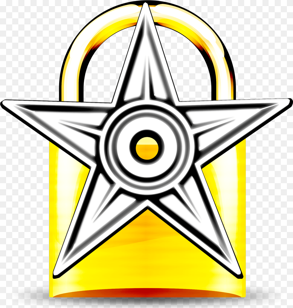 Padlock Barnstar, Symbol, Star Symbol, Disk Png Image