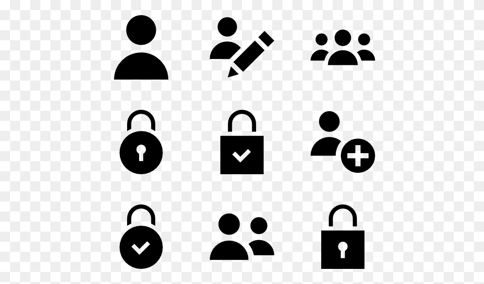 Padlock Icons, Gray Png Image