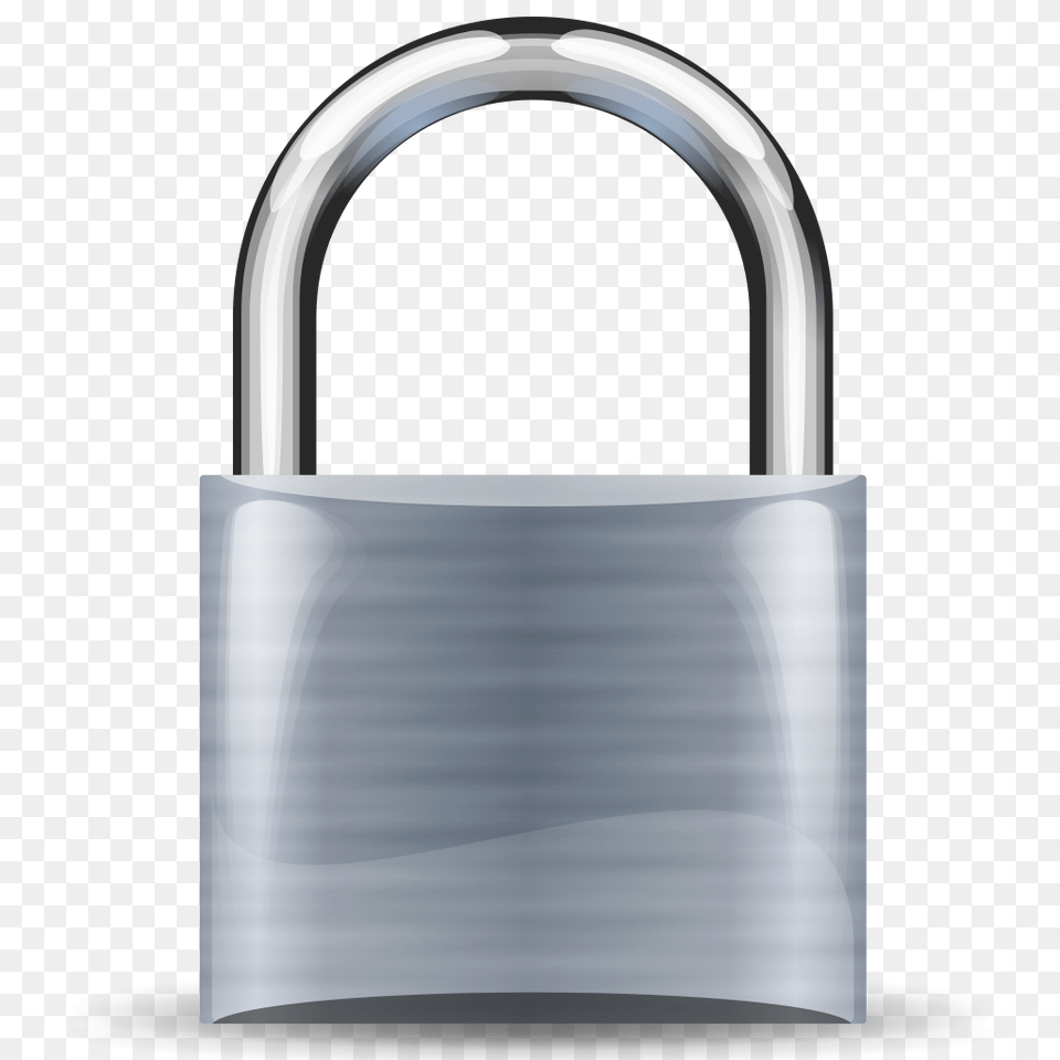 Padlock Silver Medium, Lock Free Transparent Png