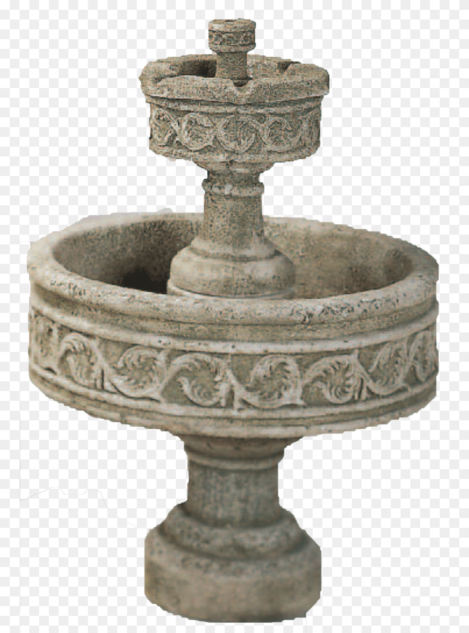 Paestum Two Tier Cast Stone Outdoor Garden Fountains Fountain, Architecture, Water, Cross, Symbol Free Transparent Png