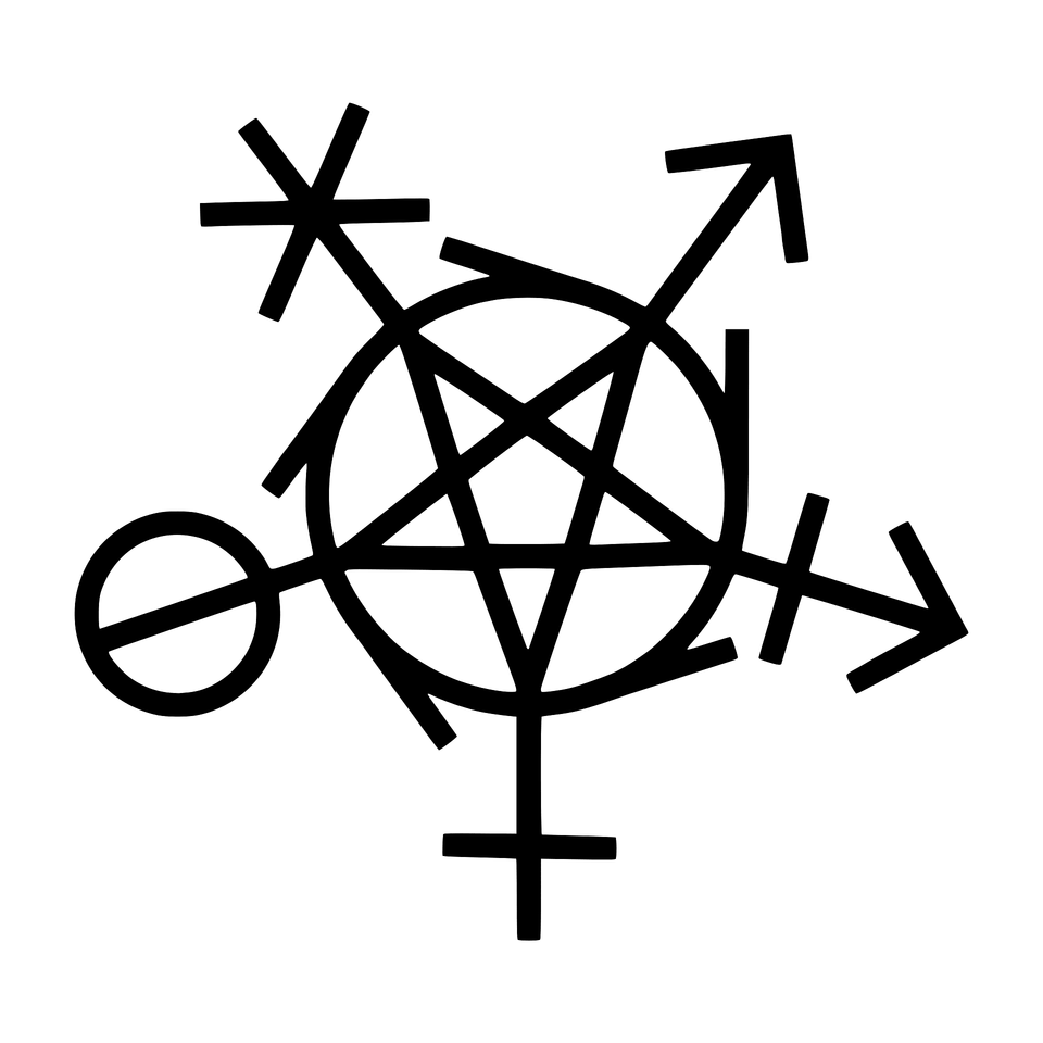 Pagan Gender Inclusion Symbol Clipart, Cross Free Transparent Png