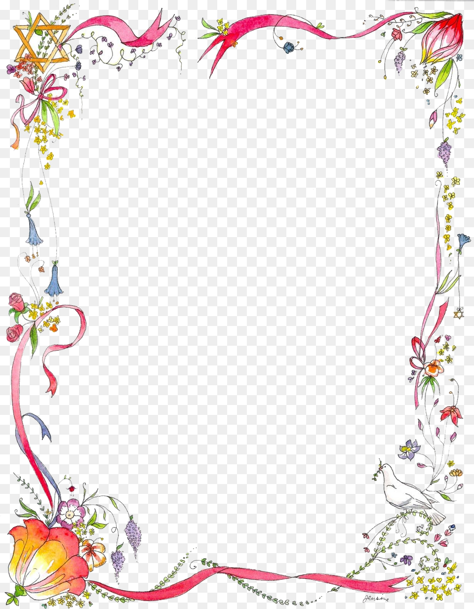 Page Border Design Flower Border Design For Project, Art, Floral Design, Graphics, Pattern Free Png