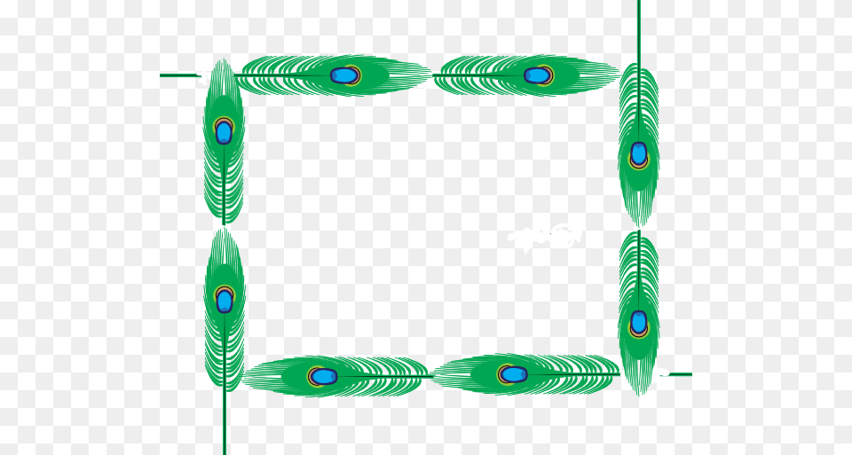 Page Border Feathers, Green, Pattern, Art, Leaf Png Image